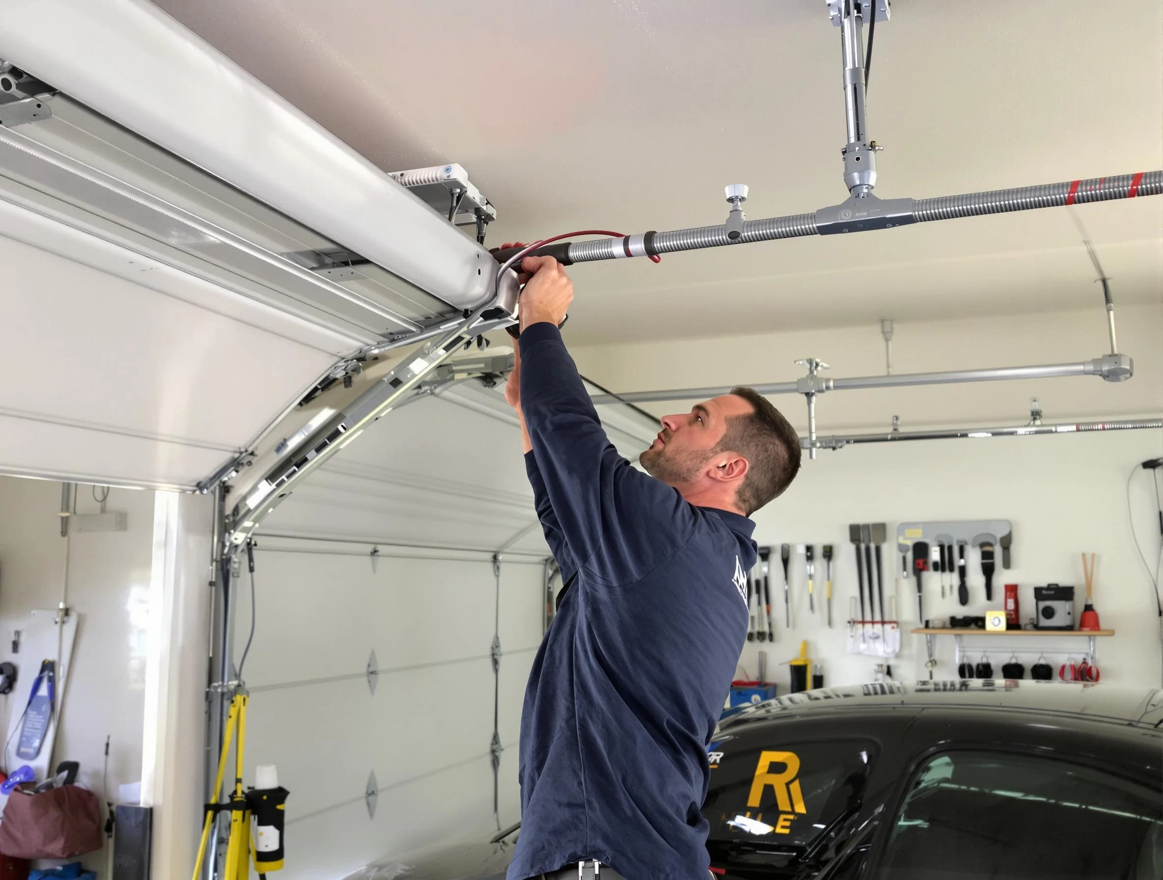 Gallatin Garage Door Repair technician performing garage door cable repair in Gallatin