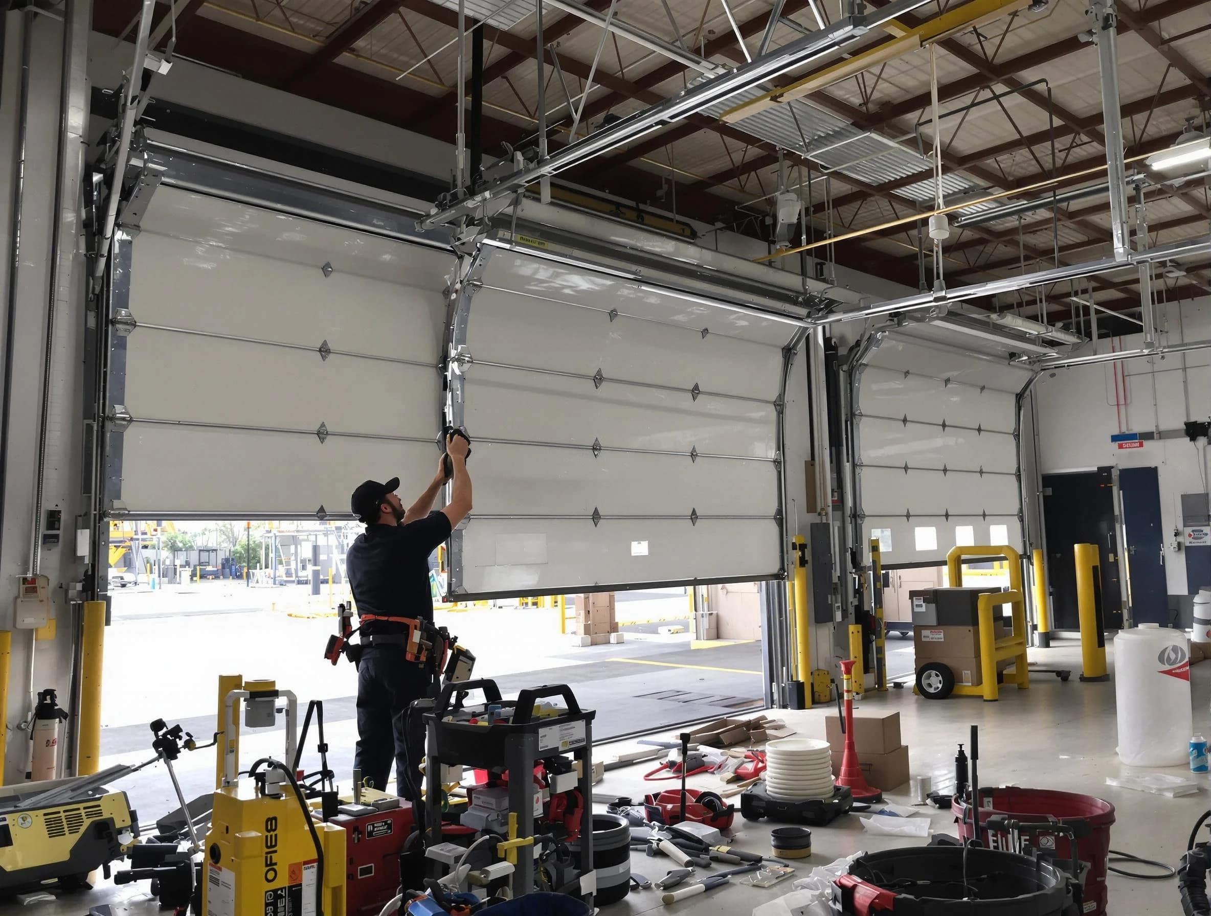 Gallatin Garage Door Repair technician performing commercial garage door repair in Gallatin