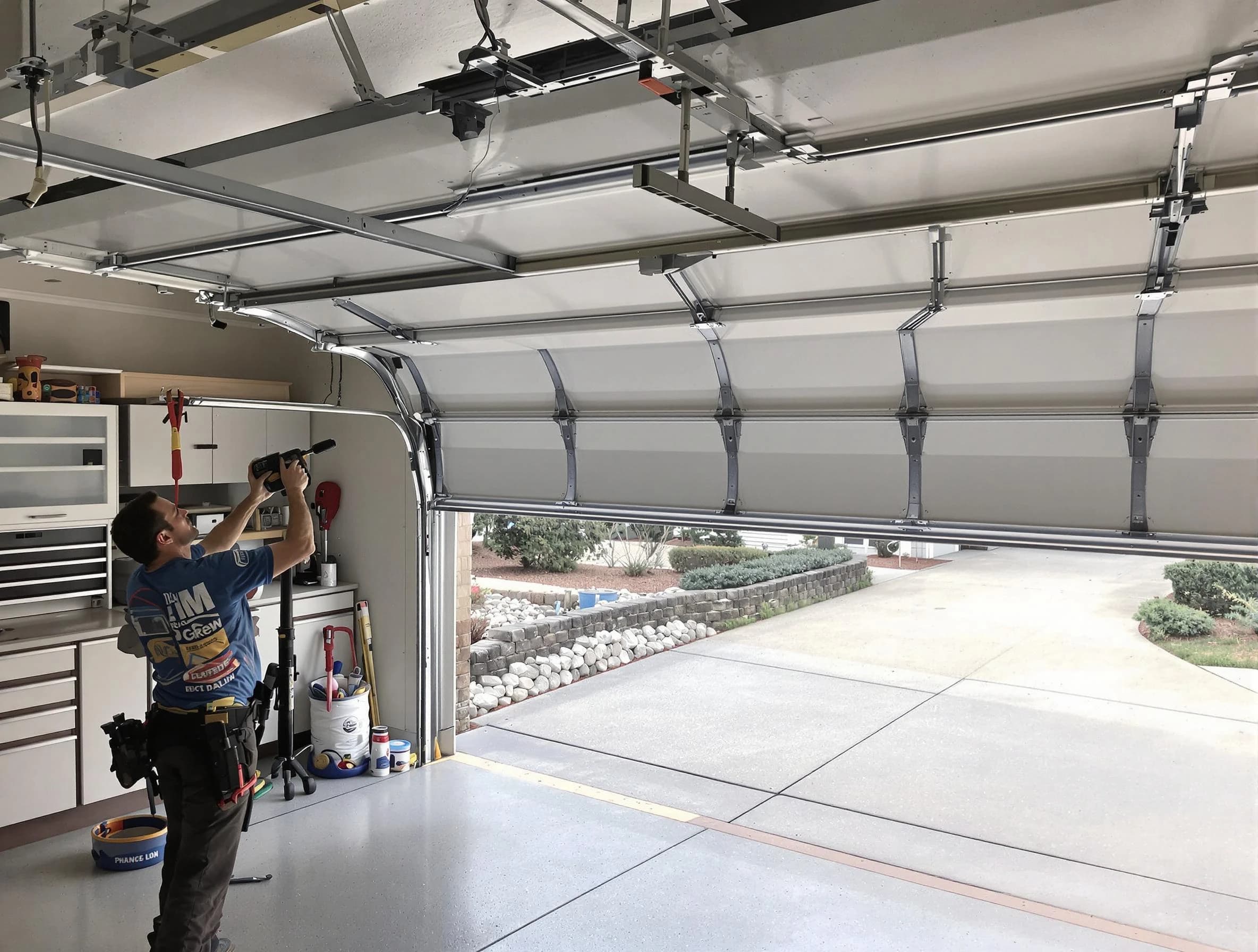 Garage door track repair service by Gallatin Garage Door Repair in Gallatin