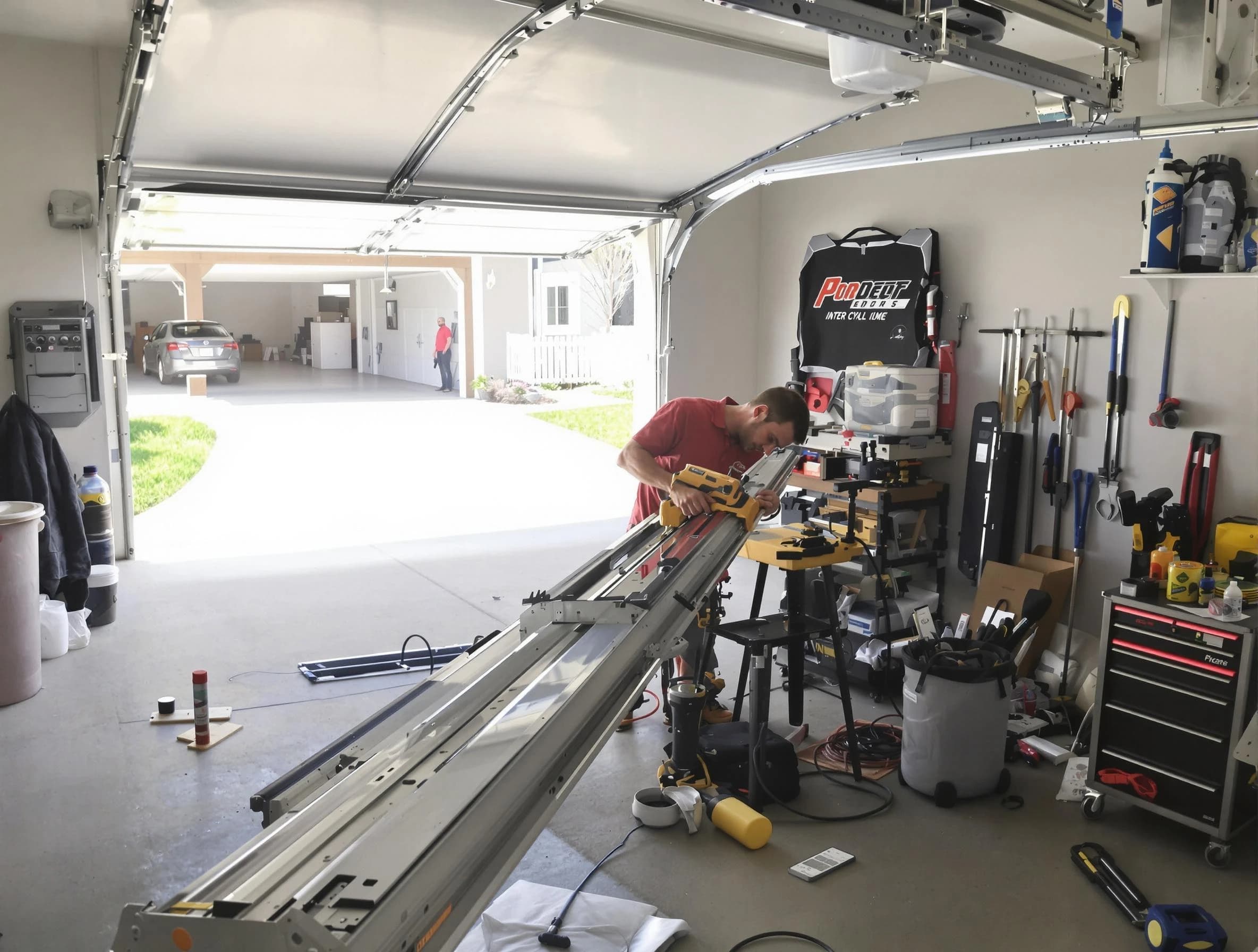 Gallatin Garage Door Repair expert performing track repair in Gallatin