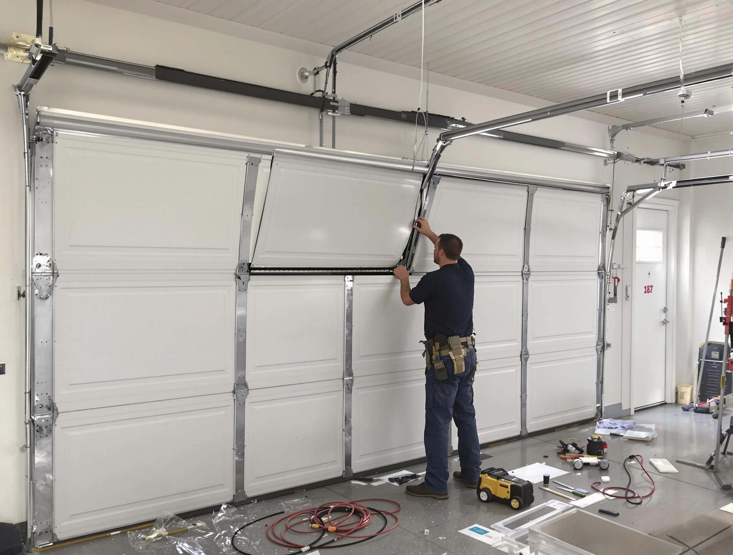 Garage Door Section Replacement in Gallatin