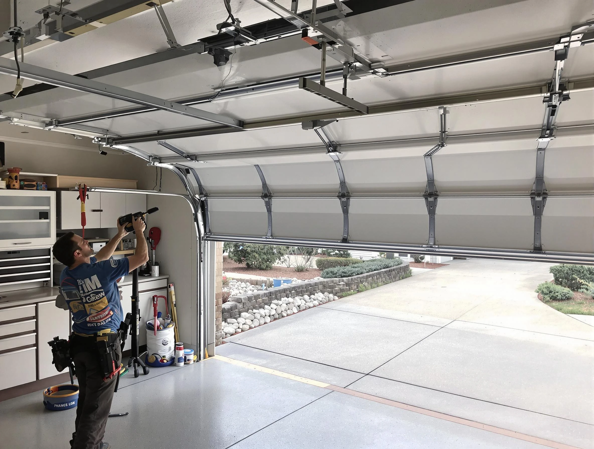 Garage door track repair service by Gallatin Garage Door Repair in Gallatin